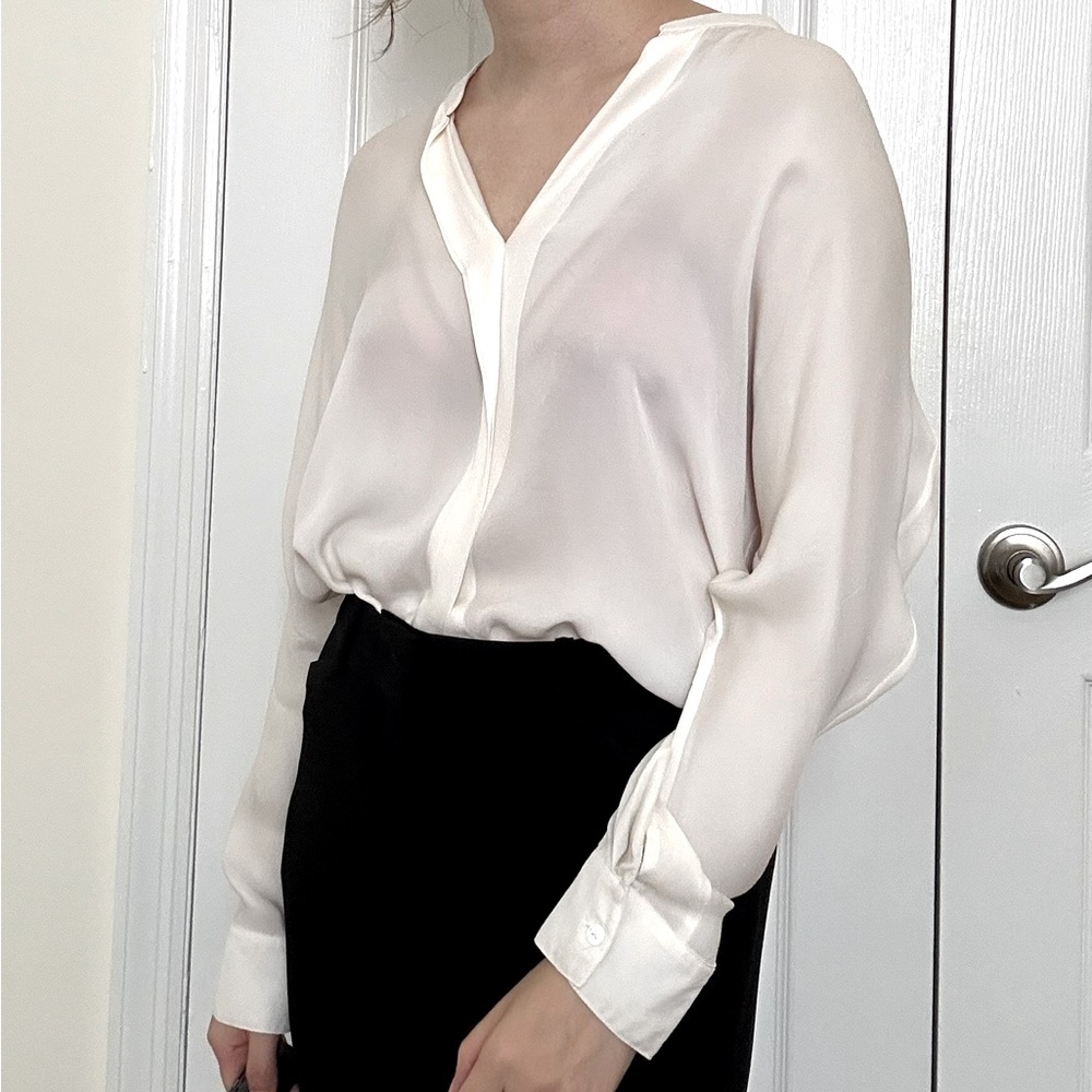 Vince silk sheer shirt